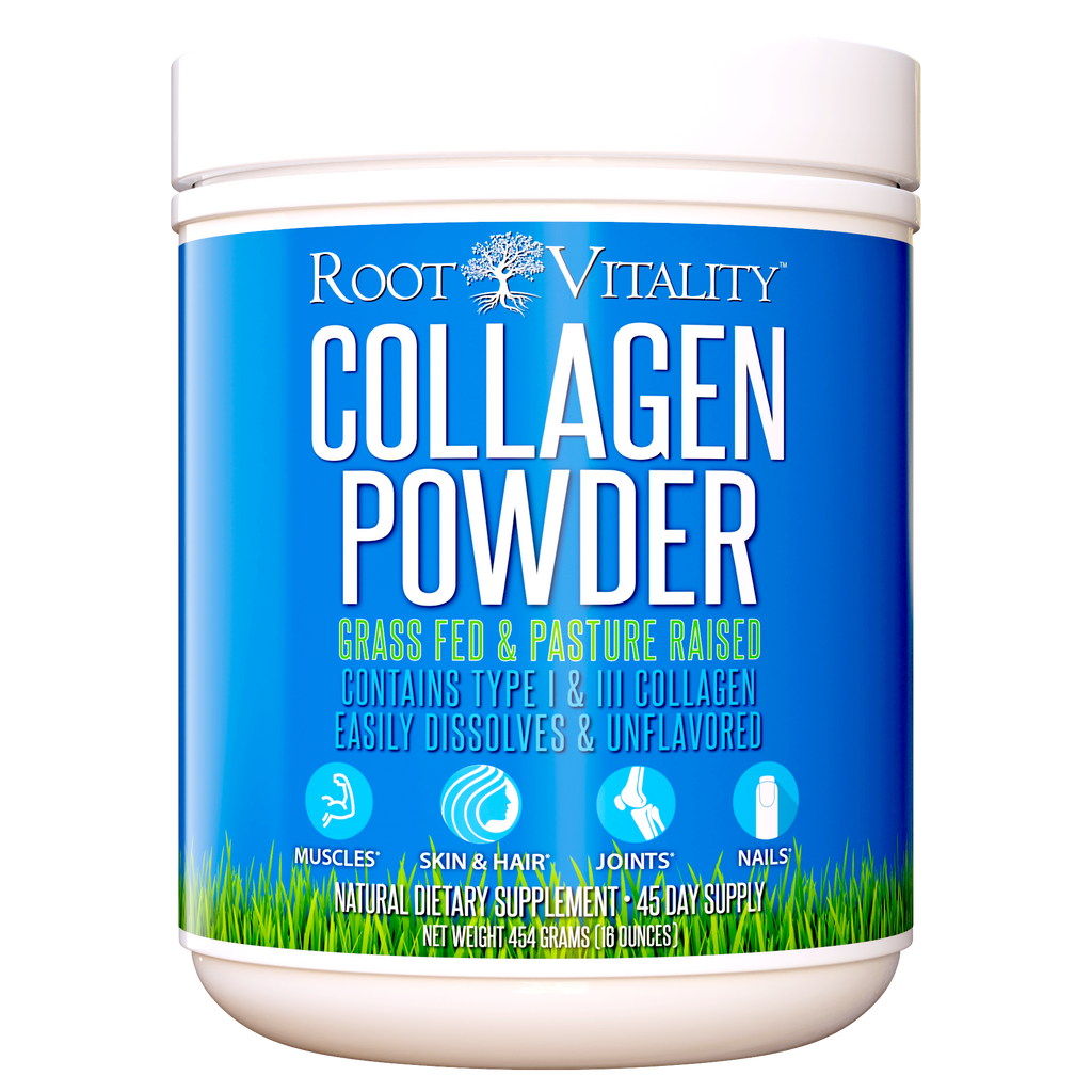 Root Vitality Collagen Powder, for Skin, Hair, Nails & Joints, Collagen Peptides, 45 Servings