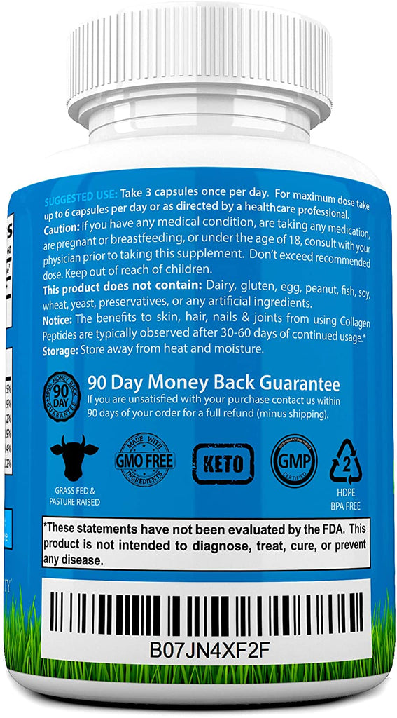 Root Vitality Collagen Pills, for Skin, Hair, Nails & Joints, Collagen Peptides, 180 Capsules