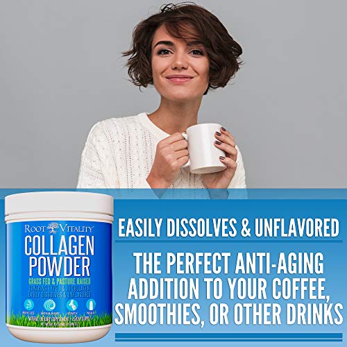 Root Vitality Collagen Powder, for Skin, Hair, Nails & Joints, Collagen Peptides, 45 Servings