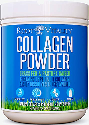 Root Vitality Collagen Powder, for Skin, Hair, Nails & Joints, Collagen Peptides, 45 Servings